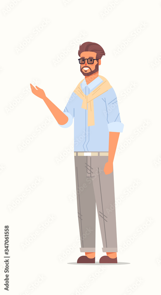 businessman pointing away business man showing presenting something emotions and body language concept male cartoon character standing pose full length vertical vector illustration businessman pointing away business man showing presenting something emotions and body language concept male cartoon character standing pose full length vertical vector illustration