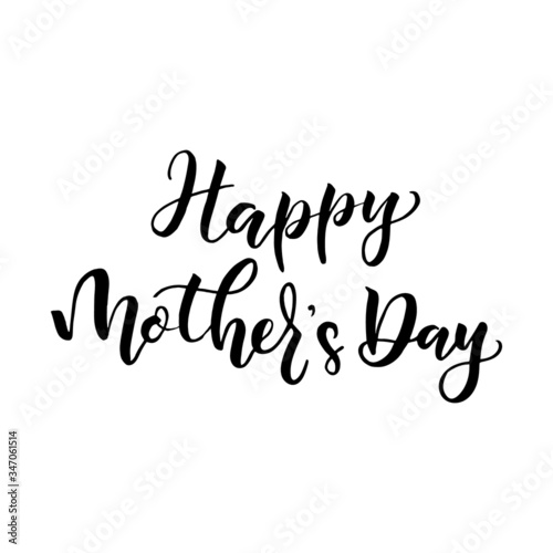 HAPPY MOTHER S DAY. Hand lettering  calligraphy in style for banner  label  sign  print  poster  the web  t-shirt and greeting card. Vector illustration.