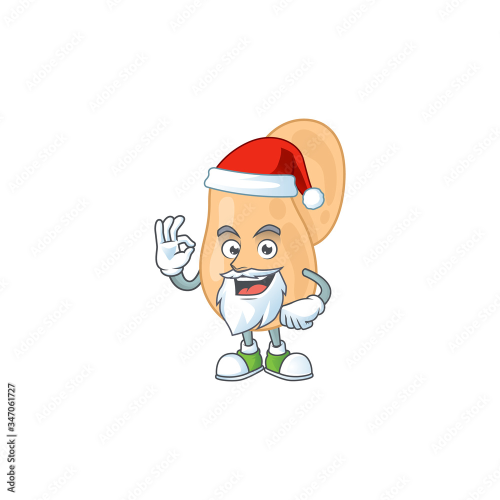 Friendly sarcina Santa cartoon character design with ok finger