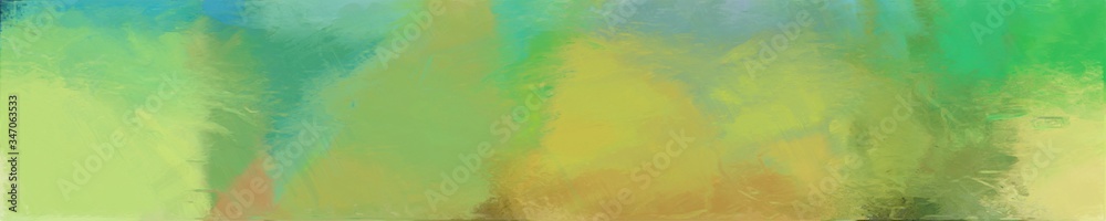 abstract graphic element with long wide background with dark khaki, medium sea green and medium aqua marine colors