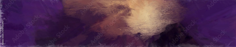 abstract long wide horizontal background with very dark violet, rosy brown and pastel brown colors