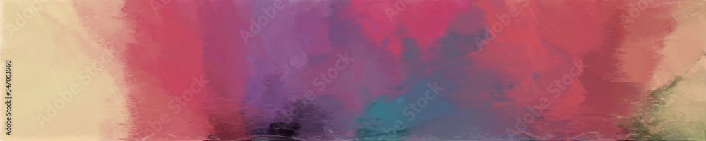 abstract long wide background with antique fuchsia, burly wood and dark slate gray colors