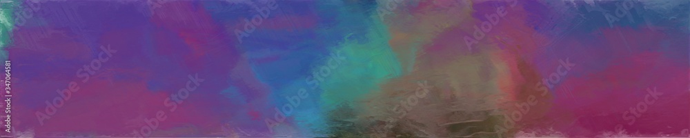 abstract graphic element with natural long wide horizontal background with dim gray, old lavender and teal blue colors