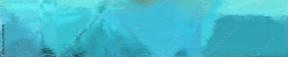 abstract natural long wide horizontal background with medium turquoise, dark slate gray and blue chill colors