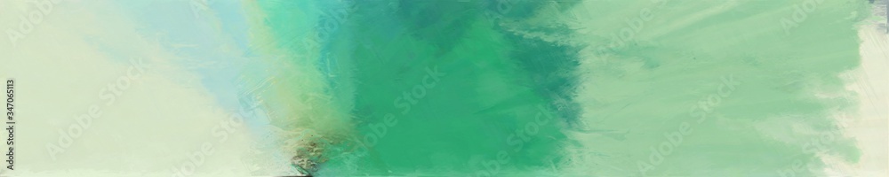 abstract horizontal graphic background with ash gray, medium sea green and medium aqua marine colors