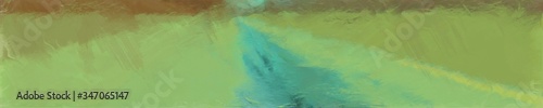 abstract horizontal graphic background with dark sea green, blue chill and pastel brown colors