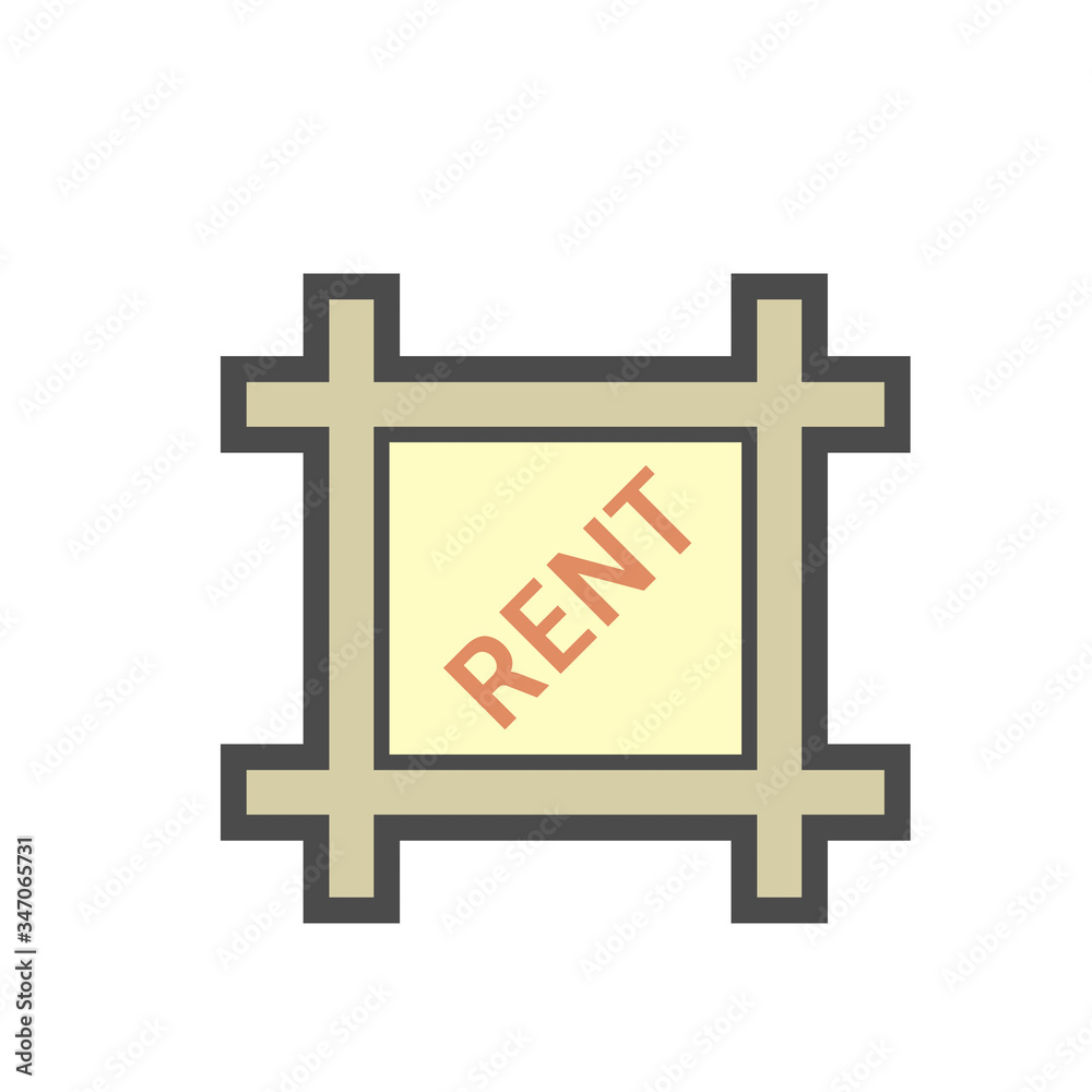 Obraz premium Land for rent vector icon design.