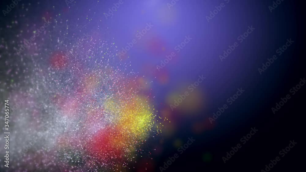 Abstract scattering particles. 4K motion graphics. Abstract scattering particles. 4K motion graphics.