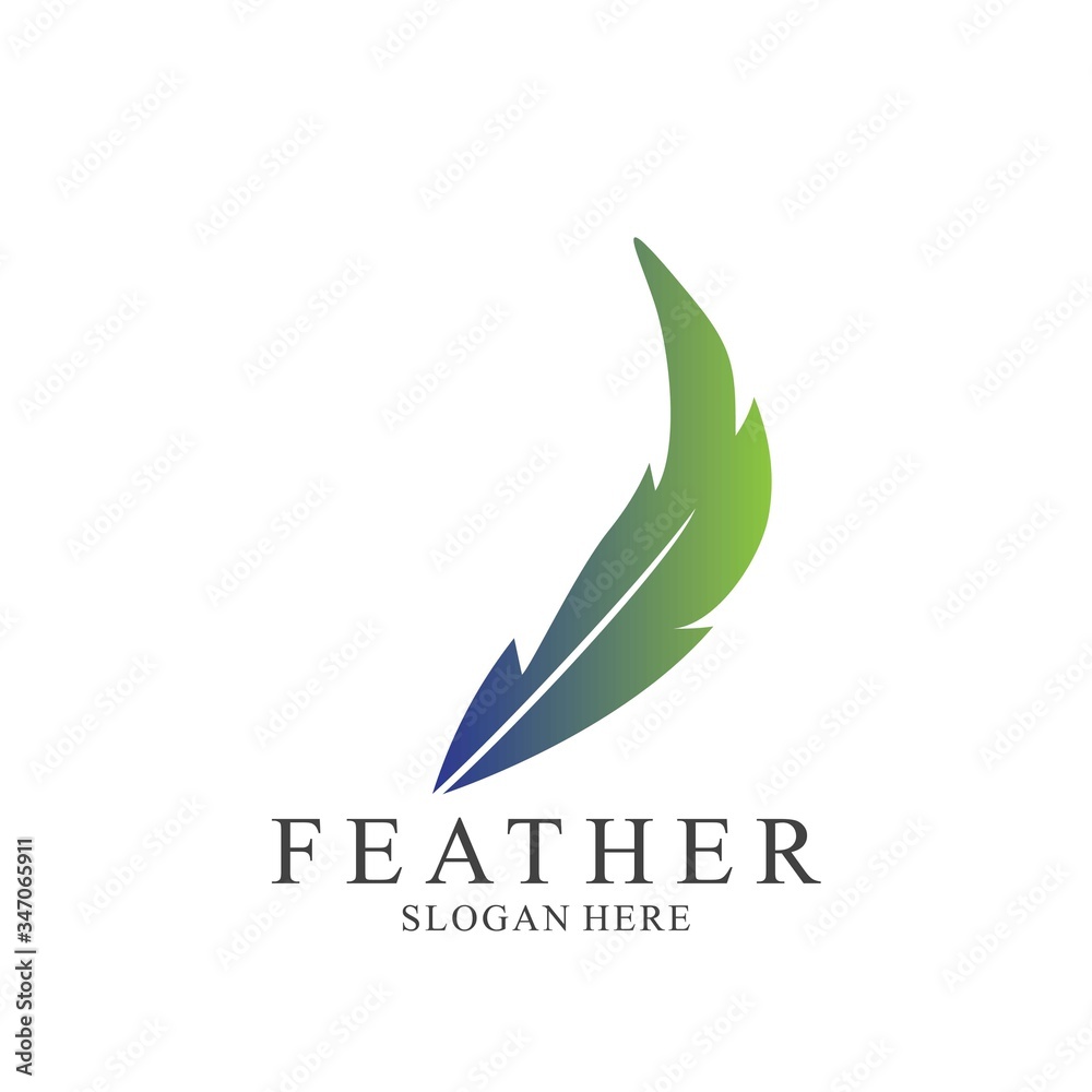Feather logo design with modern concept Feather logo design with modern concept