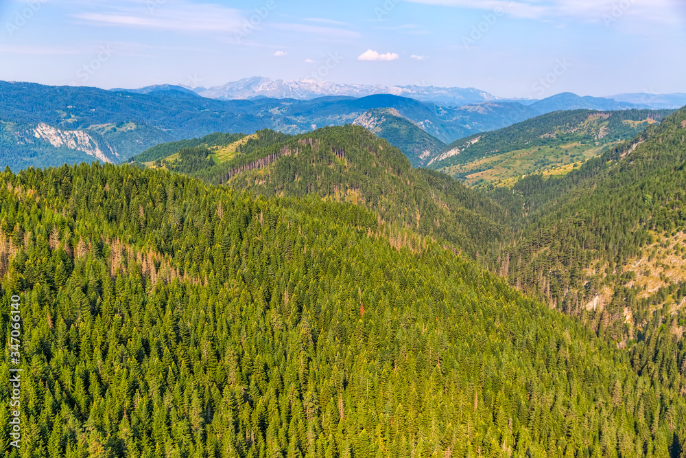 Helicopter aerial photo of the mountain nature in Montenegro continental part. Helicopter aerial photo of the mountain nature in Montenegro continental part.