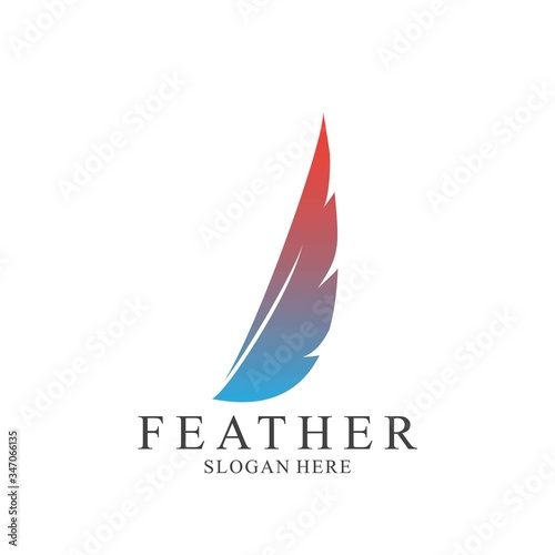 Feather logo design with modern concept