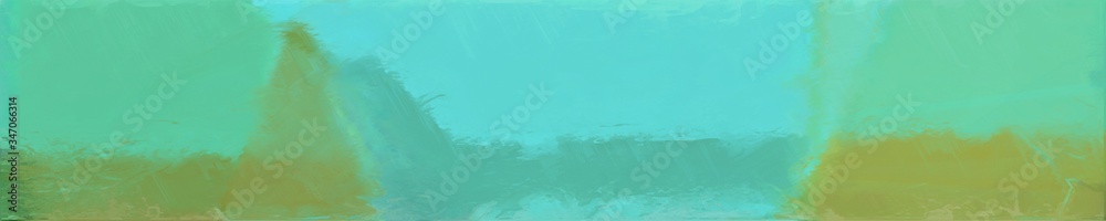 abstract graphic element with natural long wide horizontal background with medium aqua marine, moderate green and medium turquoise colors
