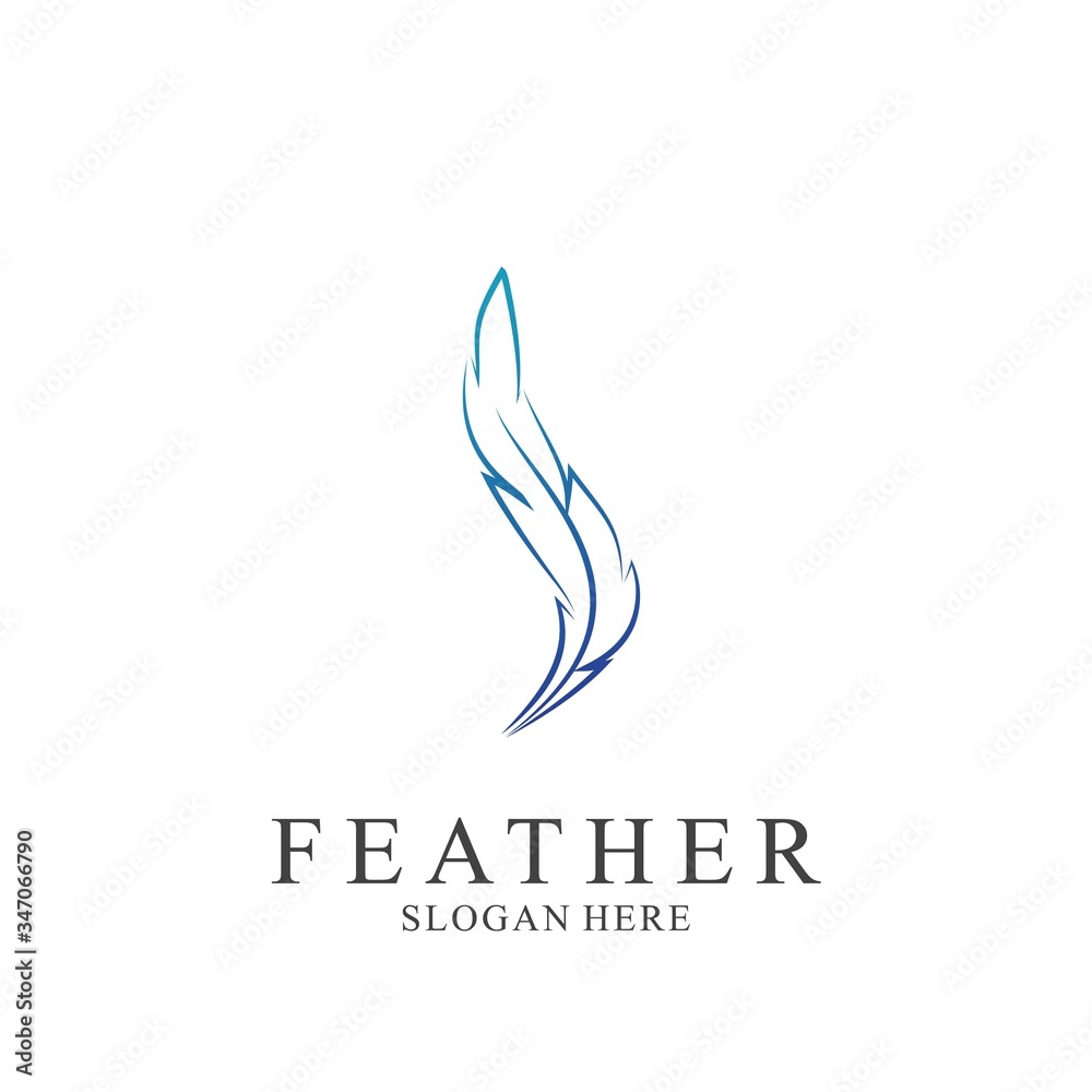 Feather logo design with modern concept Feather logo design with modern concept