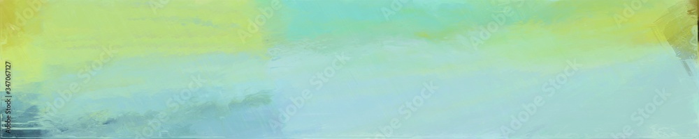 abstract horizontal graphic background with pastel blue, dark khaki and teal blue colors
