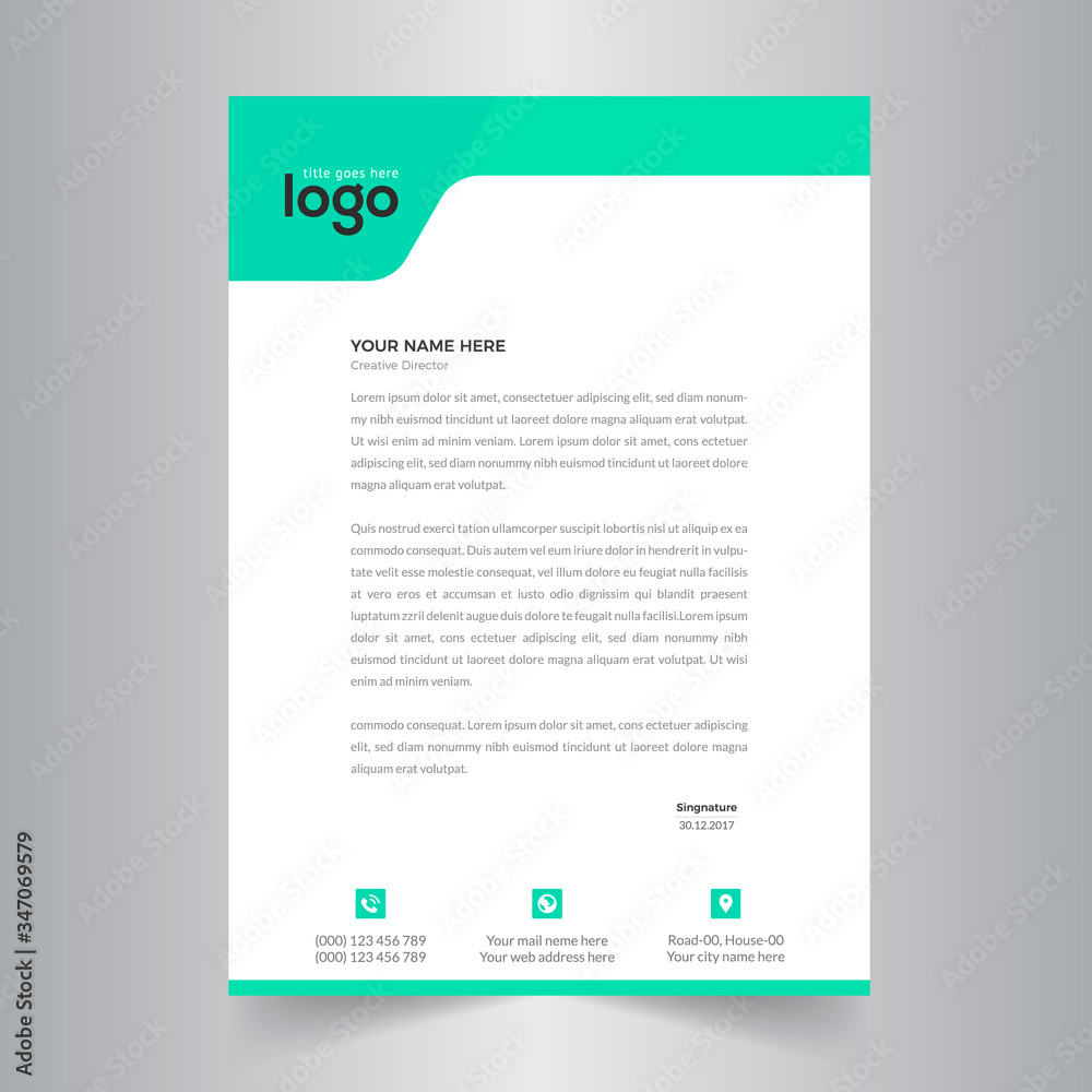 Business style letter head templates for your project design.