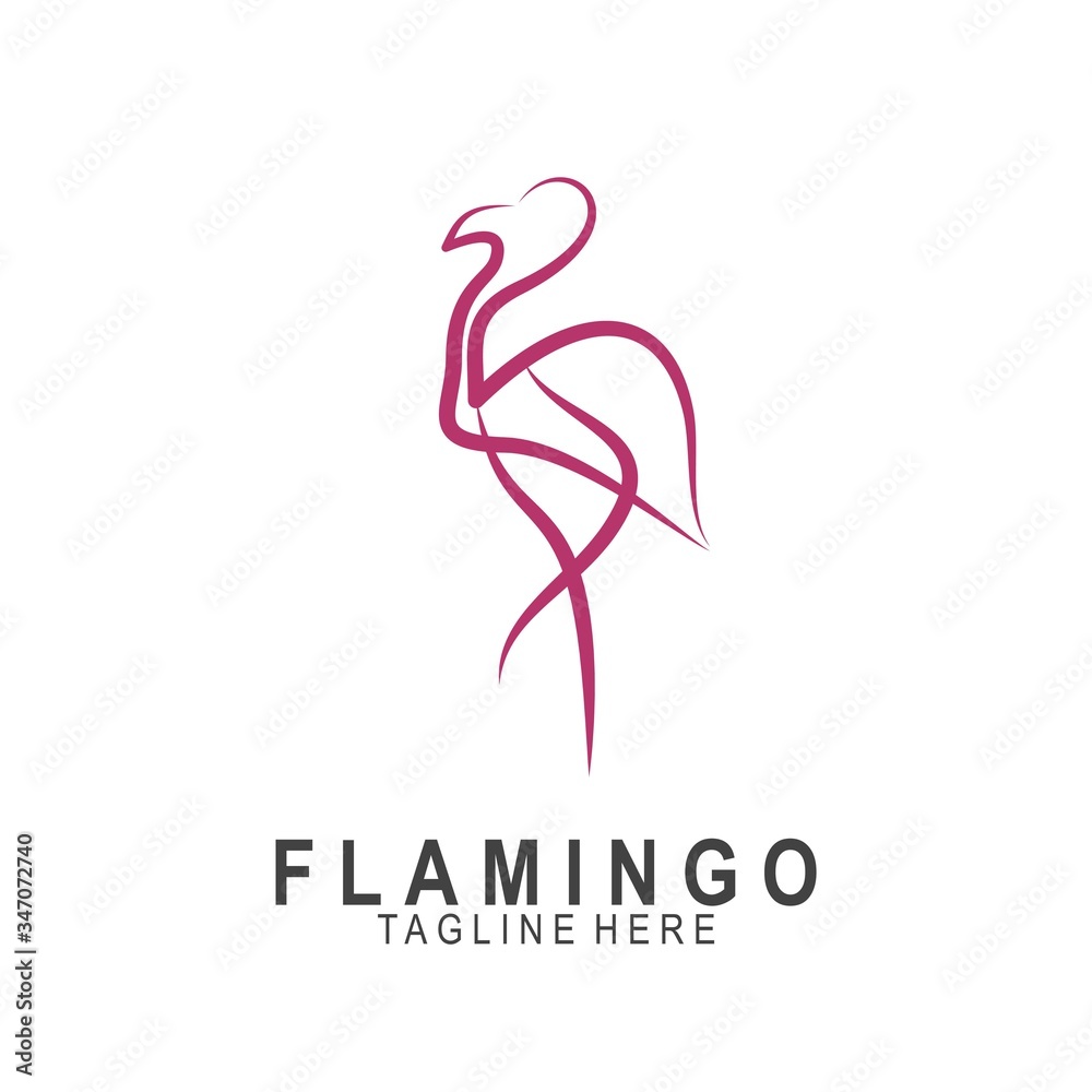 Flamingo logo with modern design Flamingo logo with modern design