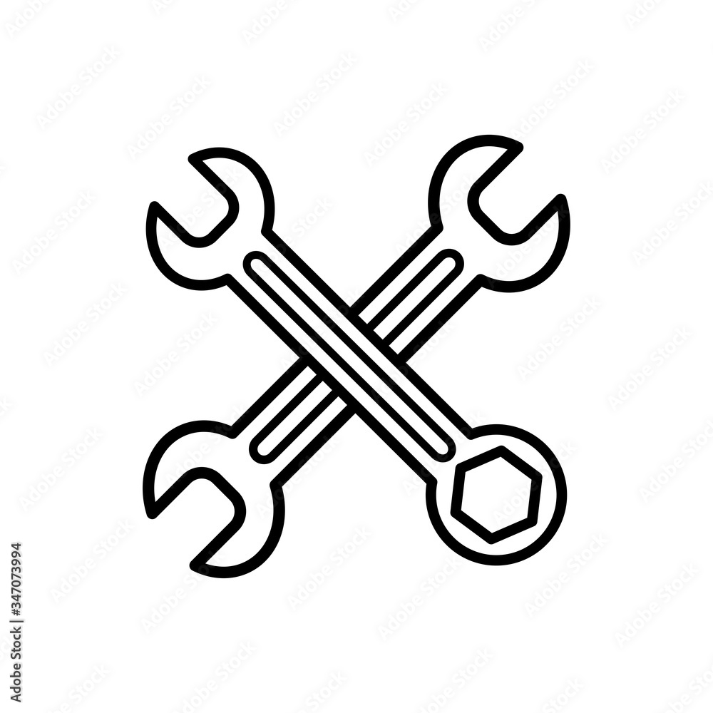 wrench icon vector design template wrench icon vector design template