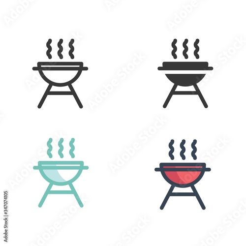 braai stand bbq icon vector illustration for website and graphic design