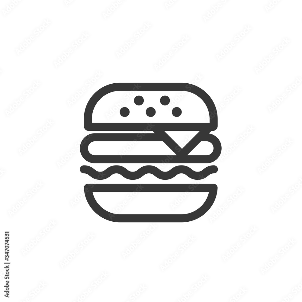 burger icon vector illustration for website and graphic design burger icon vector illustration for website and graphic design
