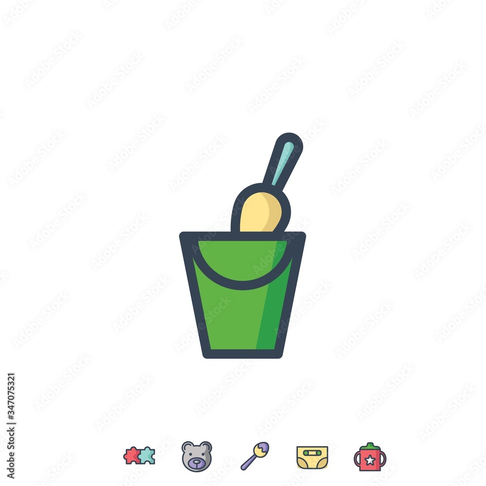 cold beer in bucket icon vector illustration for website and graphic design cold beer in bucket icon vector illustration for website and graphic design