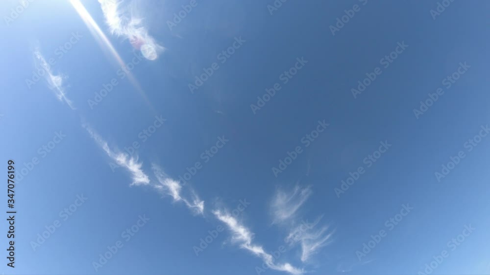 Clear blue sky. The movement of the clouds. Timelapse. Clear blue sky. The movement of the clouds. Timelapse.
