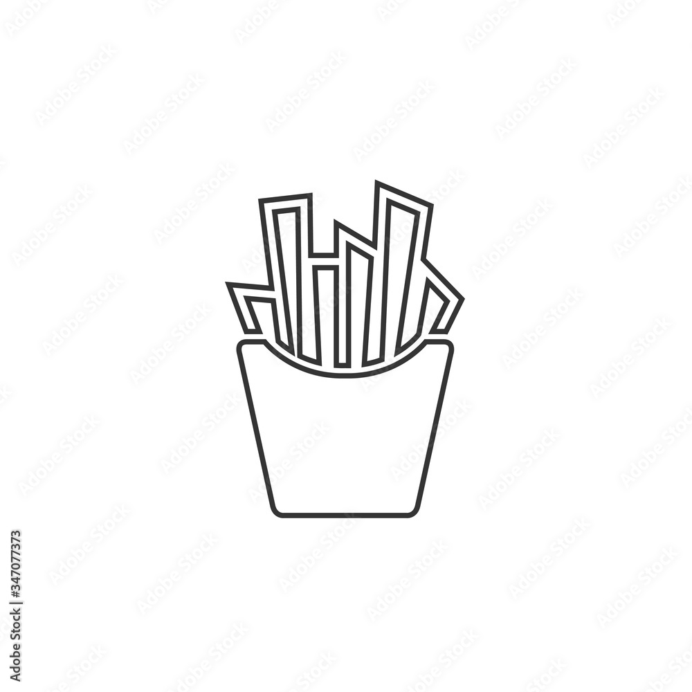 fries icon vector illustration for website and graphic design