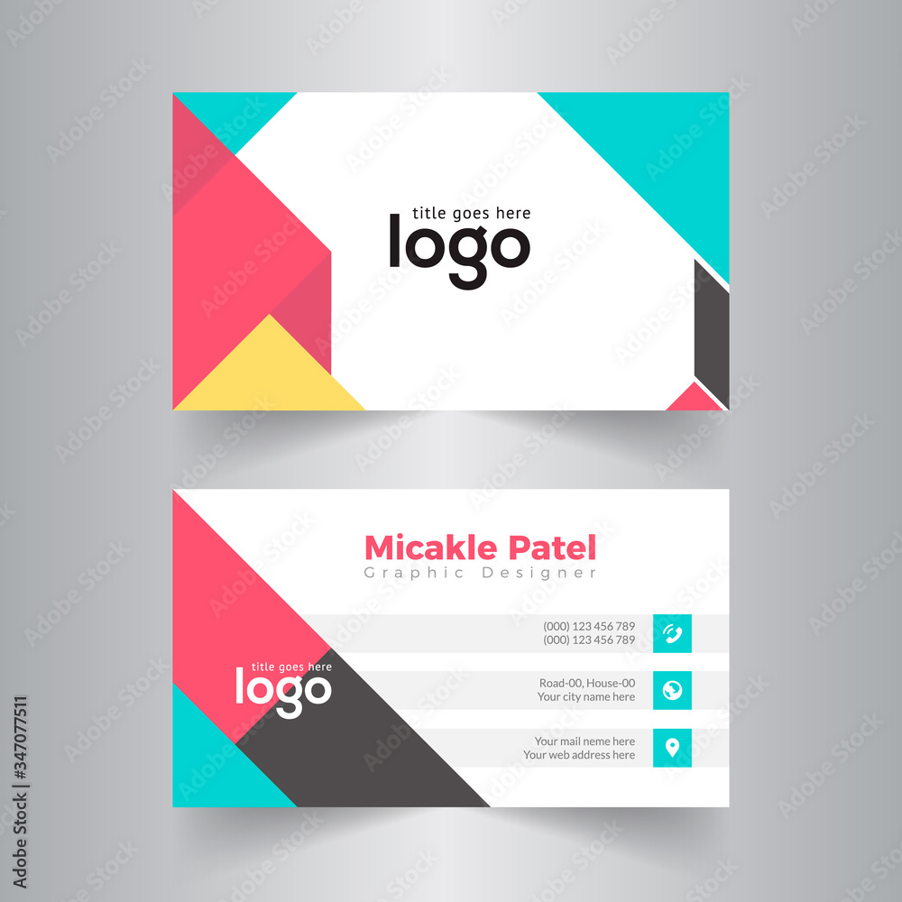 Abstract Corporate Business card Template Design.