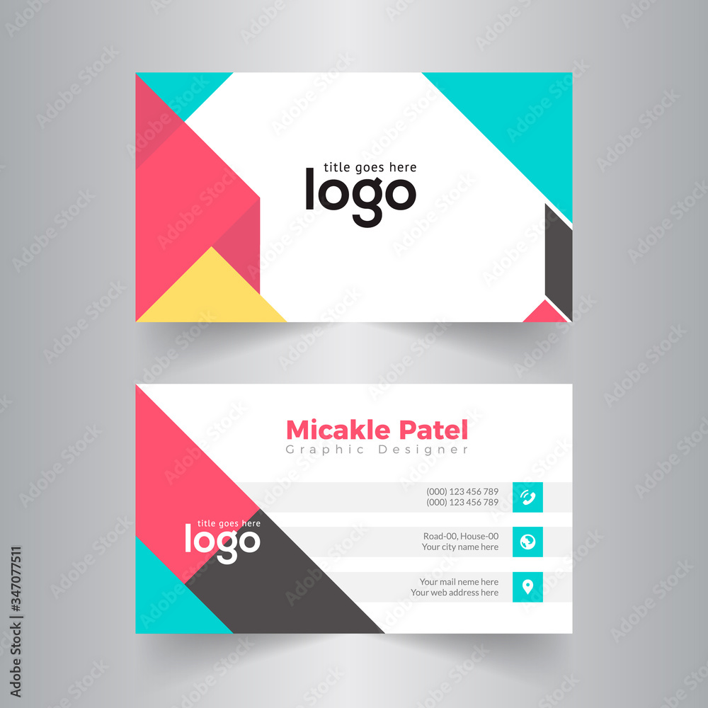 Abstract Corporate Business card Template Design. Abstract Corporate Business card Template Design.