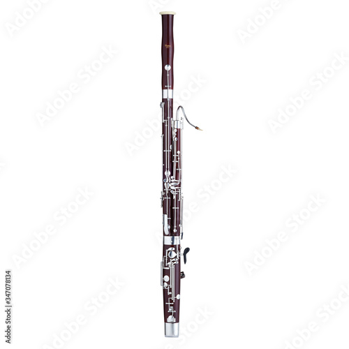Bassoon Woodwinds Music Instrument Isolated on White background