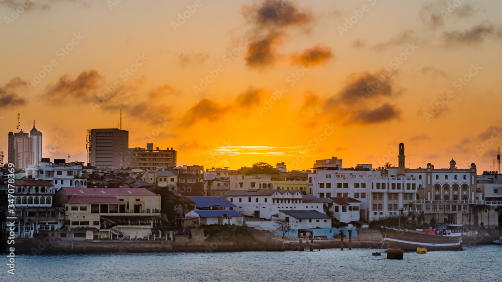 Mombasa is an Island on the East Coast of Africa, this was taken at sunset from the mainland side