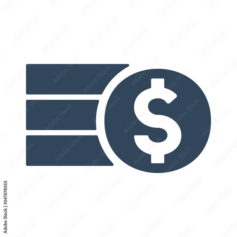 Gold bar with dollar sign. Savings, investment symbol. Flat design for finance concept.