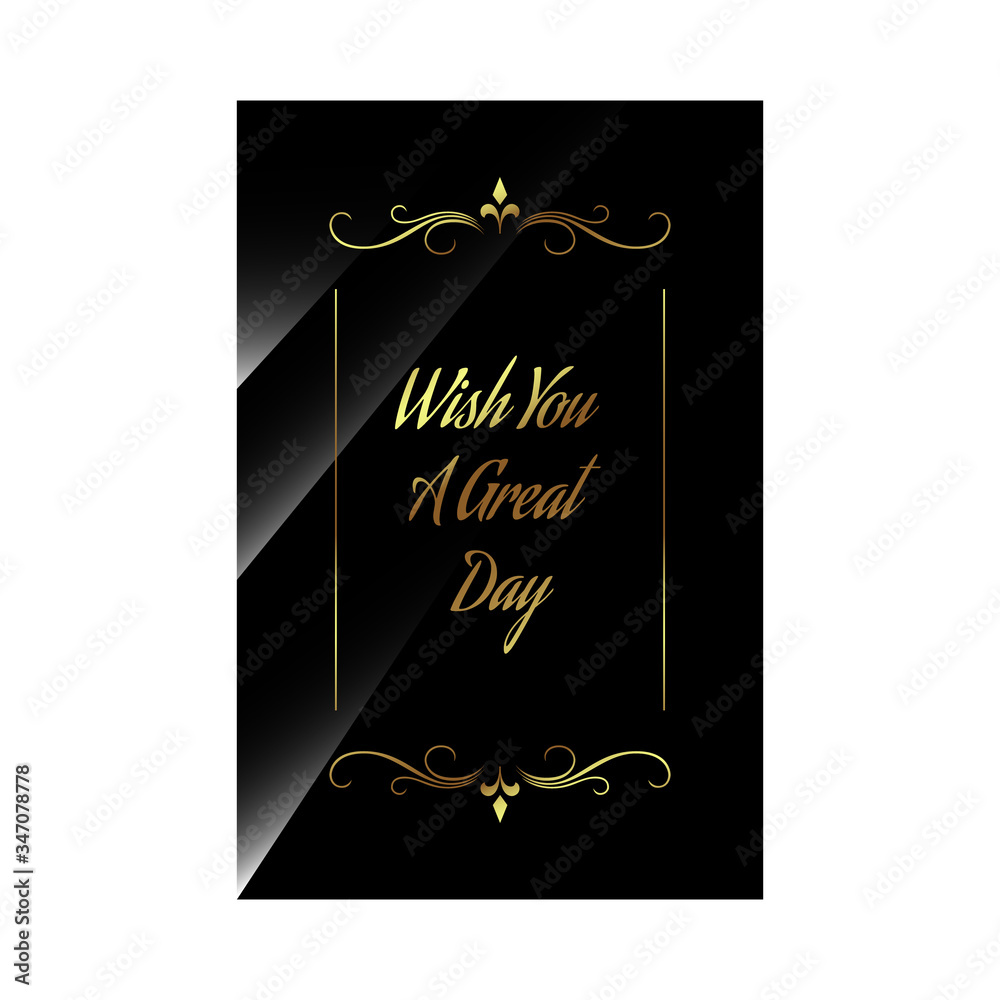 wish you a great day. luxury styles positive quotes. beauty elegant inspiring motivational quote vector typography illustration stock