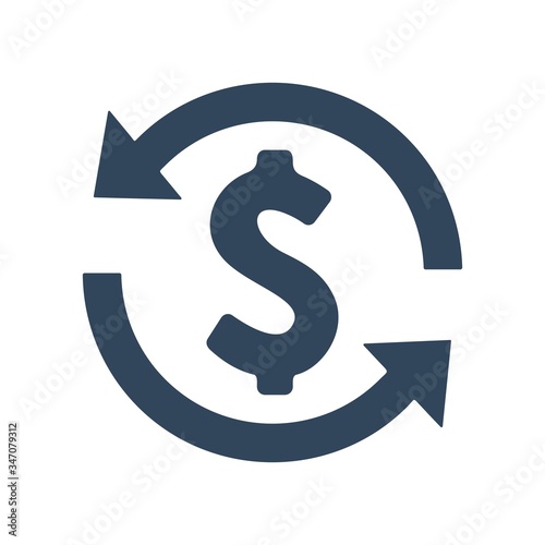 Currency exchange icon. Global money conversion sign. Finance, economy, banking concept.