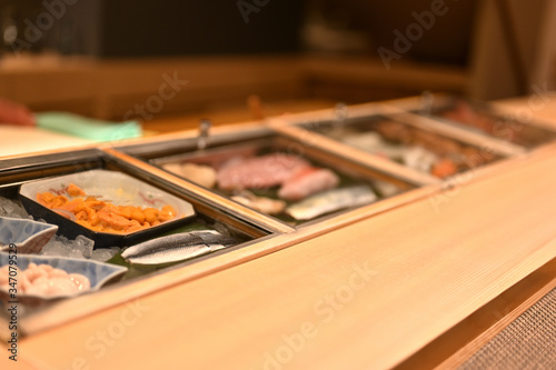 小樽寿司屋のカウンター