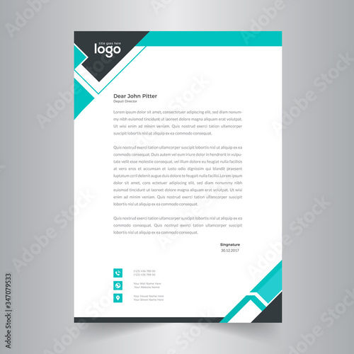 Corporate style Abstract letter head templates for your project design.
