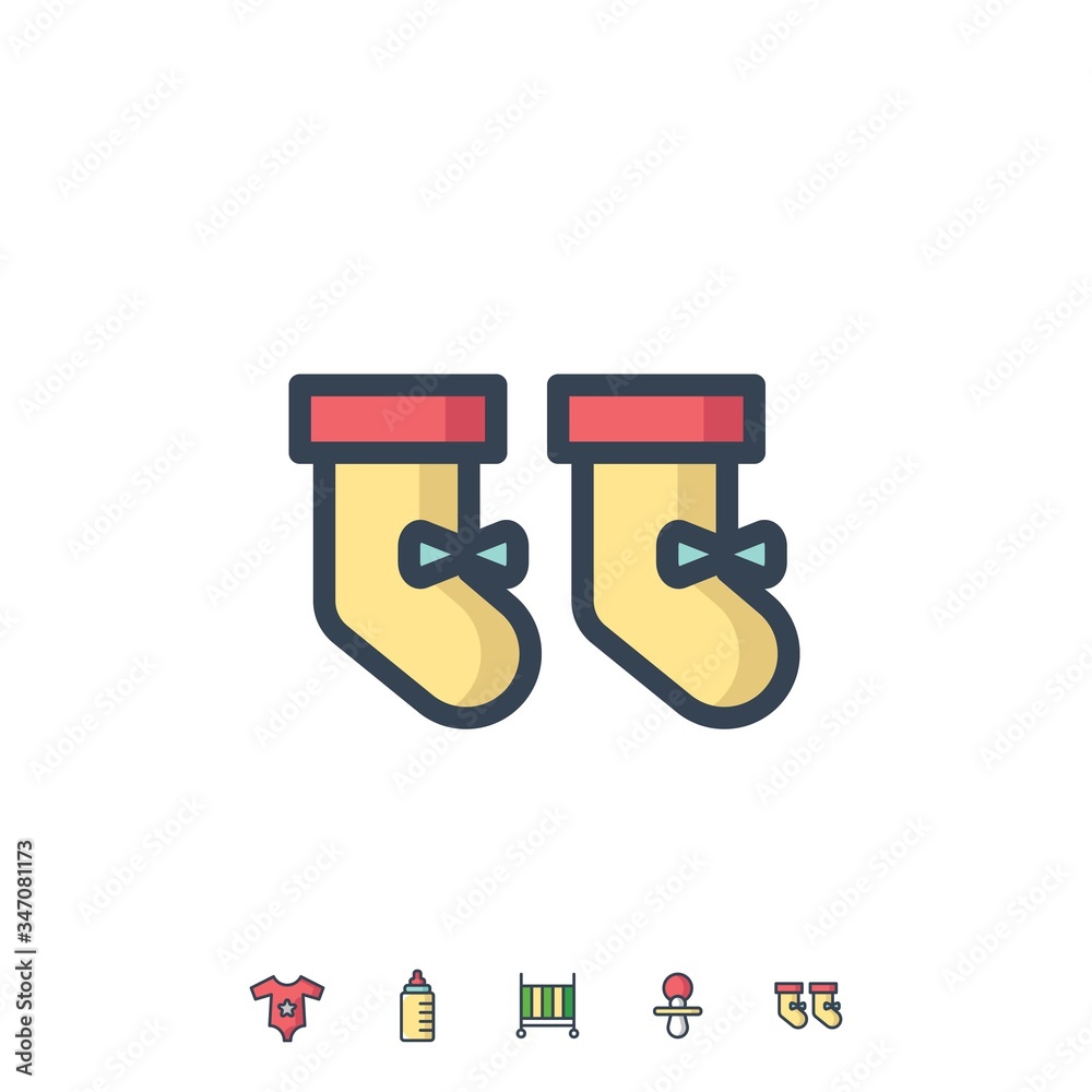 baby socks icon vector illustration for website and graphic design baby socks icon vector illustration for website and graphic design