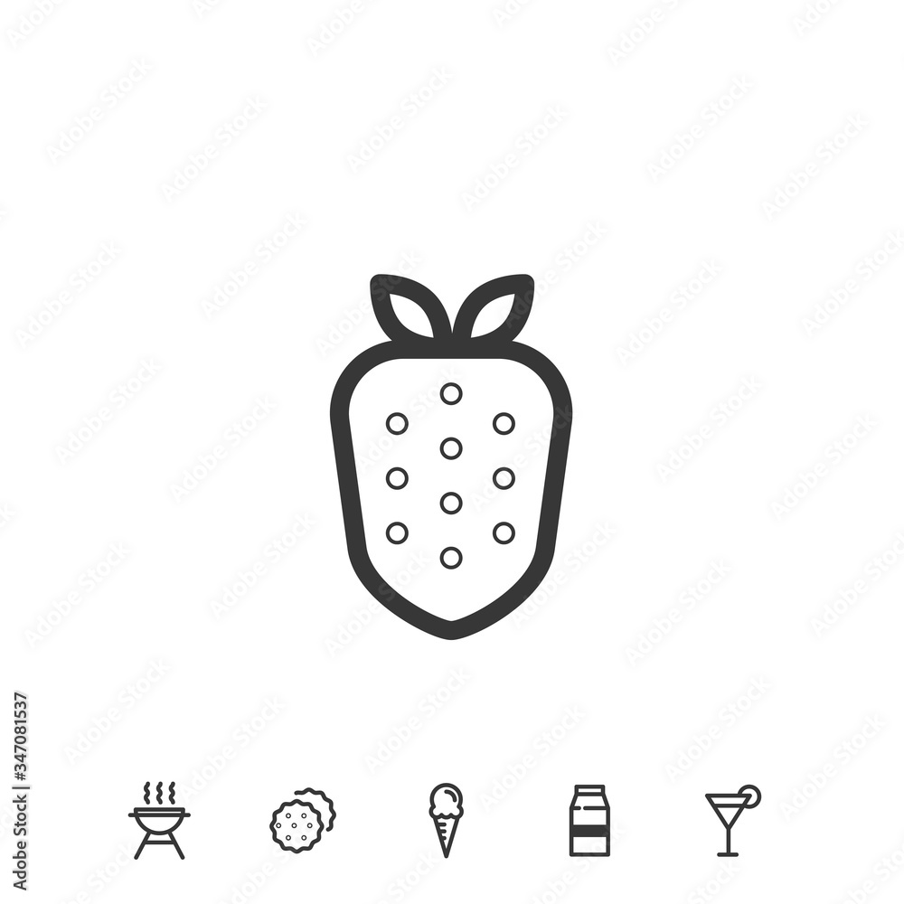 strawberry icon vector illustration for website and graphic design