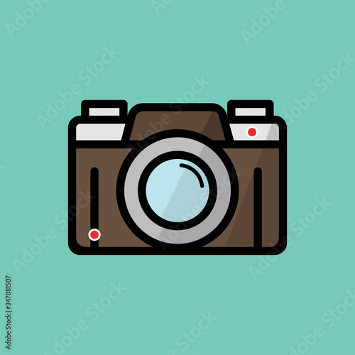 Camera flat design and icon vector