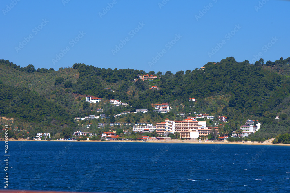 Fototapeta premium Skiathos Island, Greece. summer 2020, beaches and seascape
