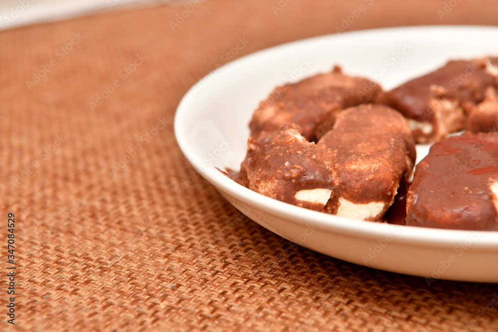 ice cream, syrniki, chocolate tworg, chocolate ice cream, chocolate, plate, food, ice cream, syrniki, chocolate tworg, chocolate ice cream, chocolate, plate, food,