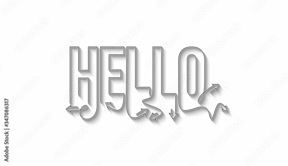 Fototapeta premium Hello typography vector design for greeting cards and poster, design template for birthday celebration