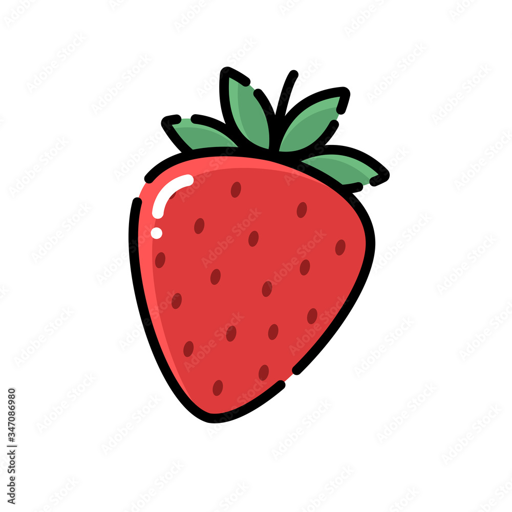 Strawberry icon, logo vector, flat design Strawberry icon, logo vector, flat design