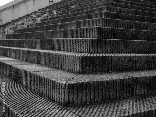concrete modern staircase in black and white