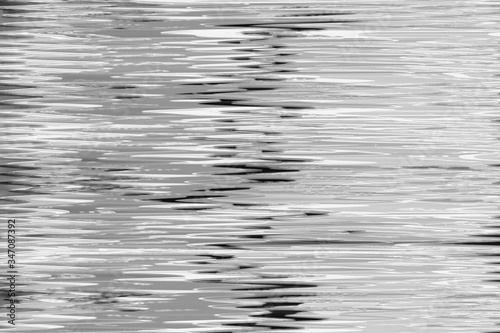 Analog glitch. TV screen noise. Black white artifacts pattern background.
