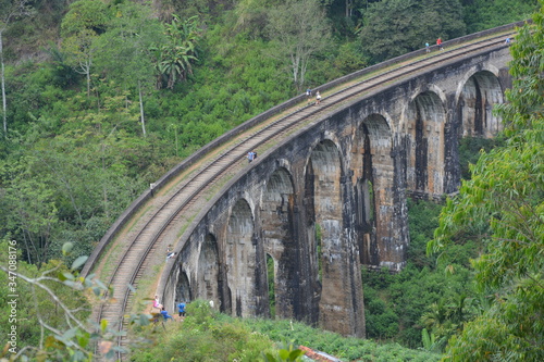 old railway bridge in the mountains