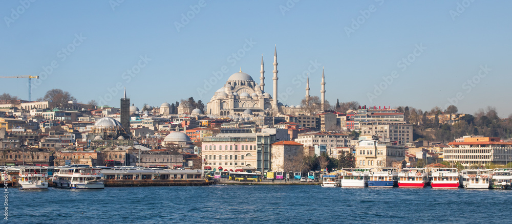 Istanbul, Turkey - home of many Istanbul landmarks, like Hagia Sofia, the Topkapi Palace, the Blue Mosque, the Fatih district is the core of the city. Here in particular the Golden Horn