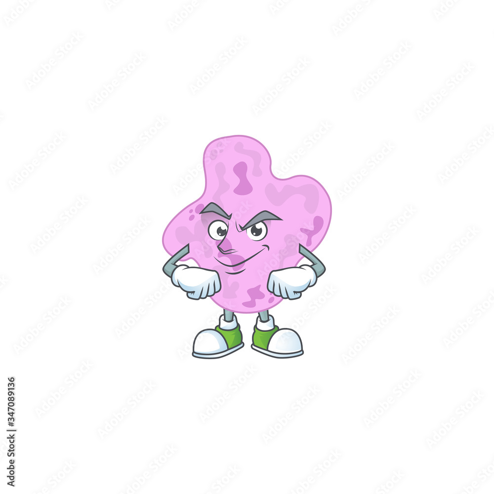 Tetracoccus mascot design style with grinning face Tetracoccus mascot design style with grinning face
