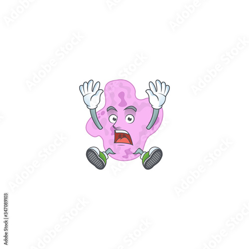 Tetracoccus cartoon character design showing shocking gesture