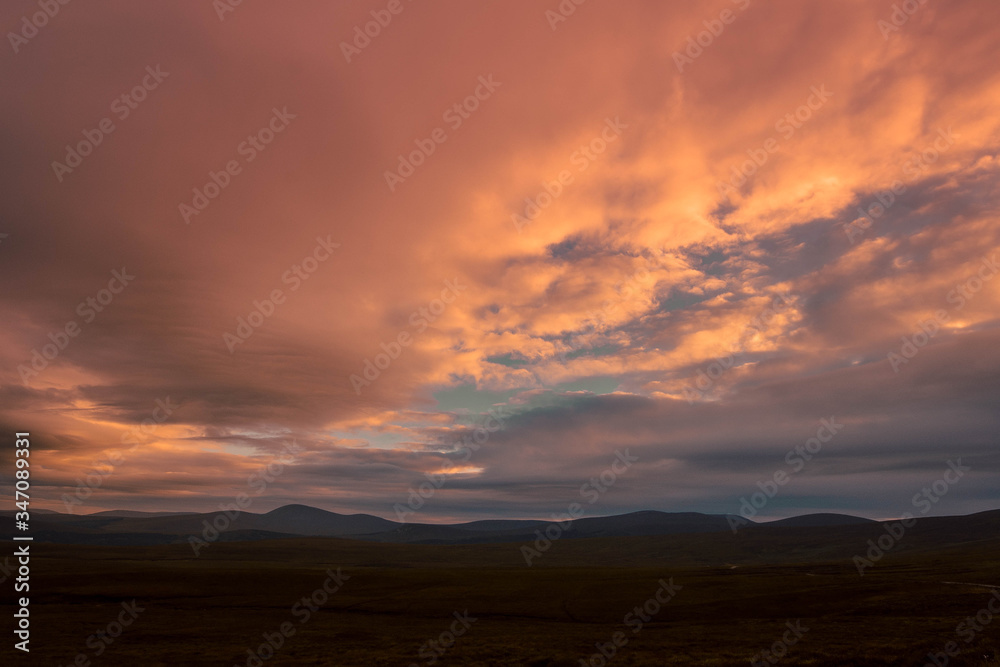 Scenic View Of Silhouette Landscape Against Sky During Sunset