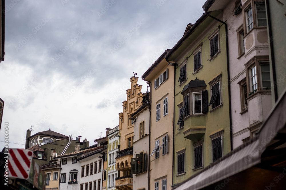 Traditional Buildings of Bolzano, Italy